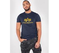 Alpha Industries Basic Big Logo T-Shirt pour homme Taille XS - Bleu marine