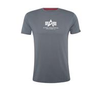ALPHA INDUSTRIES T-Shirt bleu-gris / blanc, Taille M