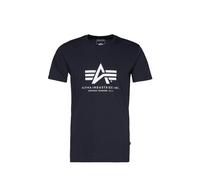 ALPHA INDUSTRIES T-Shirt bleu marine / blanc, Taille L