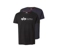 ALPHA INDUSTRIES T-Shirt bleu marine / jaune / noir / blanc, Taille M