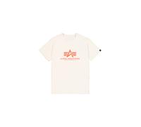 Alpha Industries Basic Big Logo Carbon T-Shirt pour homme Taille M - Blanc