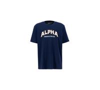 Alpha Industries College T-Shirt pour homme Taille S - Bleu foncé