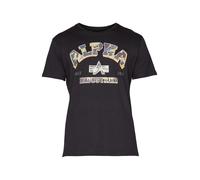 ALPHA INDUSTRIES T-Shirt 'College' gris foncé / kaki / orange clair / noir, Taille S