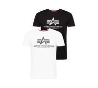 ALPHA INDUSTRIES T-Shirt gris foncé / noir / blanc, Taille M