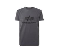 Alpha Industries Basic Big Logo T-Shirt pour homme Taille L - Gris foncé/Noir