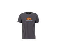 ALPHA INDUSTRIES T-Shirt gris foncé / orange / blanc, Taille S