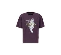 Alpha Industries Smoke Logo T-Shirt pour homme Taille M - Prune