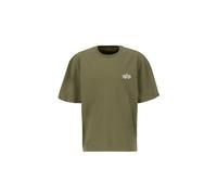 ALPHA INDUSTRIES T-Shirt kaki / rouge sang / blanc, Taille S