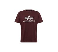 ALPHA INDUSTRIES T-Shirt lie de vin / blanc, Taille M