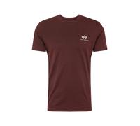 ALPHA INDUSTRIES T-Shirt lie de vin / blanc, Taille M