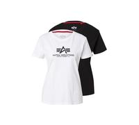 Alpha Industries New Basic Big Logo T-Shirt 2 Pack pour femme Taille S - Noir/Blanc