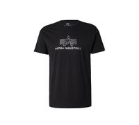 ALPHA INDUSTRIES T-Shirt noir / argent, Taille L