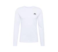 Alpha Industries Basic Small Logo Longsleeve Manches longues pour homme Taille XL - Blanc