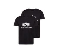 ALPHA INDUSTRIES T-Shirt noir / blanc, Taille XS
