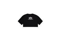 Alpha Industries Basic Big Logo Cropped PP T-Shirt pour femme Taille XS - Noir