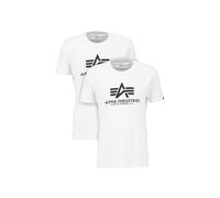 ALPHA INDUSTRIES T-Shirt noir / blanc, Taille XS