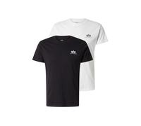 Alpha Industries Basic Small Logo Short Sleeve T-shirt 2 Units Blanc,Noir 2XL Homme