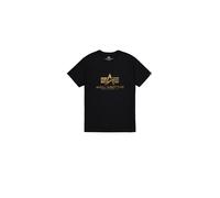 Alpha Industries Basic Foil Print Short Sleeve T-shirt Noir L Homme
