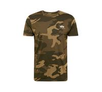 ALPHA INDUSTRIES T-Shirt noisette / kaki / olive / blanc, Taille S