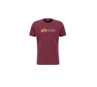 Alpha Industries Alpha Label T-Shirt pour homme Taille S - Bourgogne Rouge