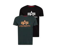 ALPHA INDUSTRIES T-Shirt sapin / orange clair / noir / blanc, Taille XXXL