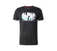 ALPHA INDUSTRIES T-Shirt turquoise / lilas / noir / blanc, Taille XL