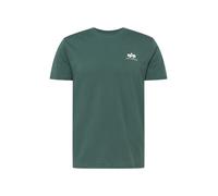 ALPHA INDUSTRIES T-Shirt vert foncé / blanc, Taille M