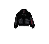 Alpha Industries Teddy PU Vestes pour femme Taille M - Noir