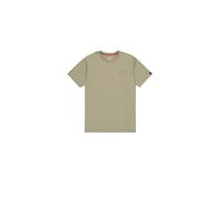 Alpha Industries Tonal Logo Print T-Shirt pour homme Taille L - Vert olive