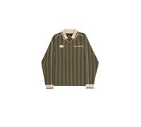Alpha Industries Track Tricot Polo Longsleeve Manches longues pour homme Taille S - Vert