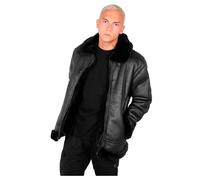 Alpha Industries B-3 Faux Leather Vestes en cuir pour homme Taille 3XL - Noir