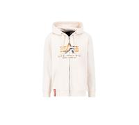 Alpha Industries Basic Puff Print Camo Zip Hoodie pour homme Taille M - Blanc