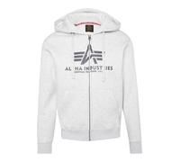 Alpha Industries Basic Big Logo Zip Hoodie pour homme Taille M - Gris