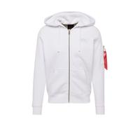 Alpha Industries Back Print Full Zip Sweatshirt Blanc M Homme