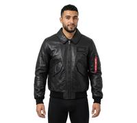 Blouson aviateur en cuir Alpha Industries CWU 45/P Noir 2XL