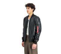 Alpha Industries Blouson MA-1 cuir Noir Homme Taille S