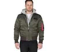 Alpha Industries MA-1 D-Tec Hood Veste bombers pour homme Taille 2XL - Gris