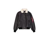 Alpha Industries Veste bomber B-15-3 FL en faux cuir Noir XL Homme