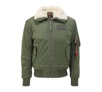 ALPHA INDUSTRIES Veste mi-saison 'B15-3 TT' vert / blanc, Taille S