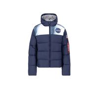 Alpha Industries NASA Holographic Print Parka pour homme Taille S - Bleu foncé