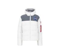 Alpha Industries NASA Holographic Print Parka pour homme Taille L - Blanc