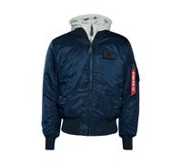ALPHA INDUSTRIES Veste mi-saison 'MA-1 D-Tec' bleu foncé / gris clair / rouge / noir, Taille XL