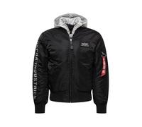 ALPHA INDUSTRIES Veste mi-saison 'MA-1 D-Tec SE' gris / rouge / noir / blanc, Taille S