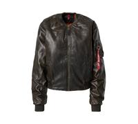 ALPHA INDUSTRIES Veste mi-saison 'MA-1 FL' marron / rouge sang / blanc, Taille XS