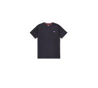 Alpha Industries Waffle Small Logo T-Shirt pour homme Taille S - Bleu foncé