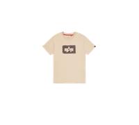 Alpha Industries Washed Out Logo T-Shirt pour homme Taille S - Beige