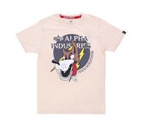 Alpha Industries - Wolfhounds Tee Jet Stream White - Homme - Tops - Rose - Taille: S