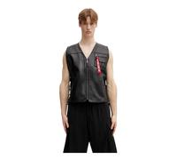 Alpha Industries - X-Force Leather Vest - Homme - Vestes - Noir - Taille: S