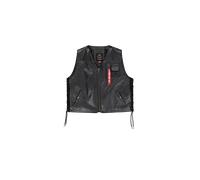 Alpha Industries X-Force Leather Vest Vestes en cuir pour homme Taille S - Noir