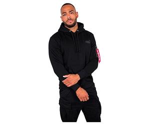 Alpha Indutries Back Print Hoody Sweat à Capuche pour Homme Black